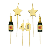 Party kaarsjes 40 jaar 10 cm